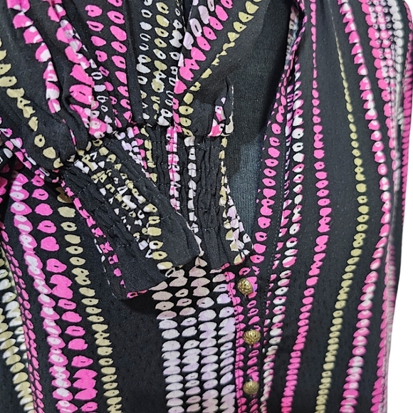 Anthropologie Maeve Peasant Blouse Collette Balloon Sleeve V-Neck Size Small - Picture 14 of 16